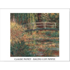 Obraz, Reprodukce - Japonský most s lekníny, Claude Monet, (30 x 24 cm)