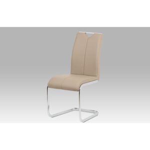 Jídelní židle HC-374 CAP koženka cappuccino, chrom
