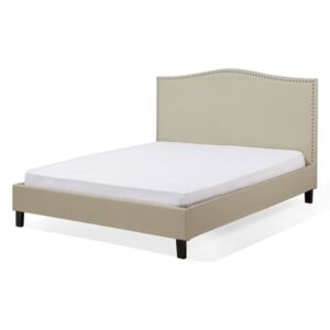 Pohádková béžová čalouněná postel 160x200 cm - MONTPELLIER