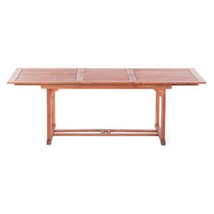 Rozkládací obdélníkový zahradní stůl z akátového dřeva 160-220x90 cm - TOSCANA