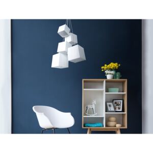 Moderní bílá závěsná stropní lampa - MESTA