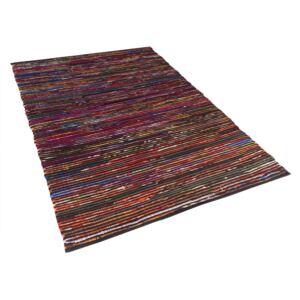 Různobarevný bavlněný koberec v tmavém odstínu 80x150 cm - BARTIN