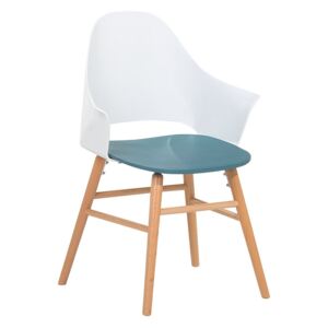 Jídelní židle bílo-modrá - BOSTON