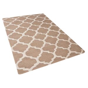 Béžový vlněný koberec 80x150 cm - ERBAA