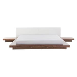 Dřevěná japonská postel hnědá 180x200 cm ZEN