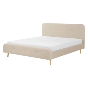 Béžová čalouněná postel 180x200 cm RENNES