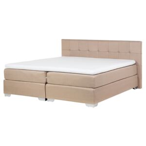 Béžová čalouněná kontinentální postel 180x200 cm - ADMIRAL