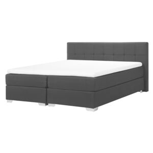 Černá čalouněná kontinentální postel 160x200 cm - ADMIRAL