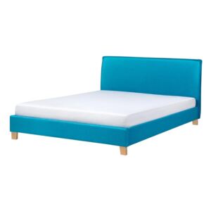 Modrá čalouněná postel 180x200 cm SENNEZ