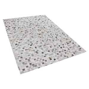 Šedo-béžový kožený koberec 160x230 cm ADVAN