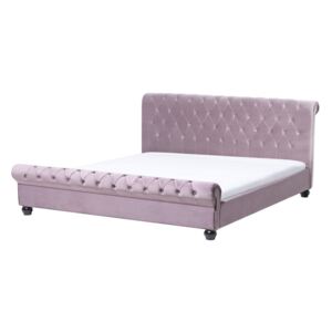Růžová čalouněná manželská postel 180x200 cm AVALLON