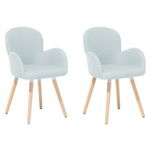 Dvě čalouněné židle v šedé barvě - BROOKVILLE