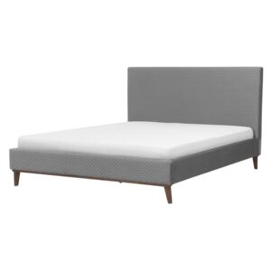 Čalouněná postel šedá 160 x 200 cm BAYONNE