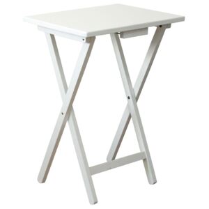 Skládací stolek dřevěný, bílá