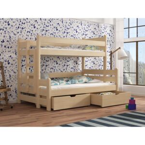 Dětská patrová postel 90 cm Bivi (borovice)