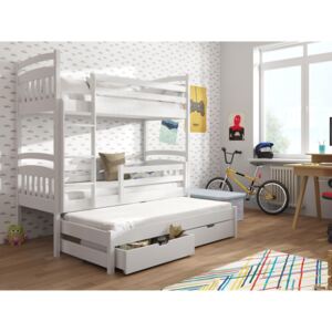 Dětská patrová postel 90 cm Anie (bílá)
