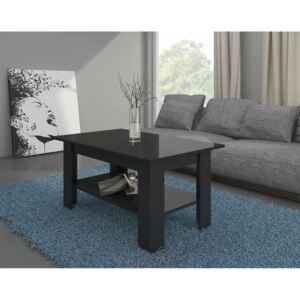 Konferenční stolek Elaiza (černá + lesk černý)
