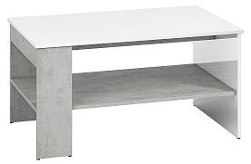 LAMIA 10 konferenční stolek beton/bílý lesk