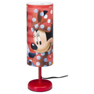 Stolní lampička / lampa Myška Minnie s rovným cilindrem výška 29cm červená