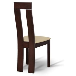 Tempo Kondela Dřevěná židle, ořech/ekokůže béžová, DESI