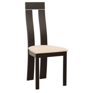 Tempo Kondela Dřevěná židle, wenge/látka béžová, DESI