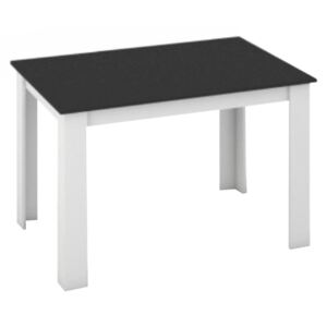 Tempo Kondela Jídelní stůl 120x80, DTD laminovaná / ABS hrany, Bílá / Černá, KRAZ