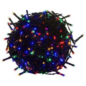 Goleto Vánoční LED osvětlení 10 m | barevné 100 LED | zelený kabel