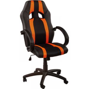 Kancelářská židle GS Series | oranžovo-černá s pruhy