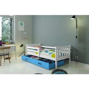 Dětská postel CARINO 190x80 cm Bílá Modrá