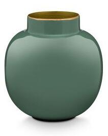 Pip studio kovová váza kulatá mini, zelená10 cm Zelená