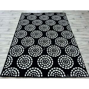 Merinos Turecko Kusový koberec Sky 21789-90, černý - 160x230 cm