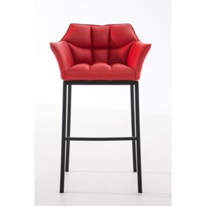Barová židle Damas B4 ~ koženka, černý rám Barva Červená