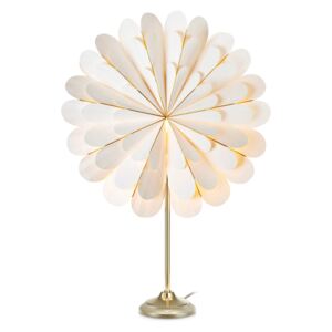 Dekorační hvězda Marigold stolní lampa, bílá/mosaz