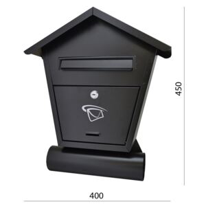 Schránka poštovní 280x310x50 mm černá matná