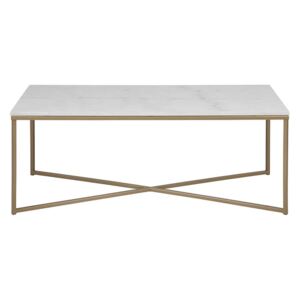 Alisma konferenční stolek 120x60 bílá / zlatá