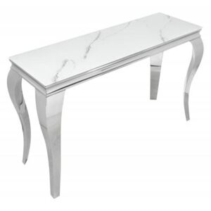 Modern Barock konzolový stolek stříbrný mramor