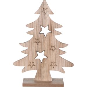 Vánoční stromek dřevěný Caulonia hnědá, 31 cm