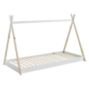 Bílá dětská dřevěná postel Vipack Tipi 90x200 cm