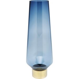 KARE DESIGN Modrá vysoká skleněná váza Noble Ring 60cm