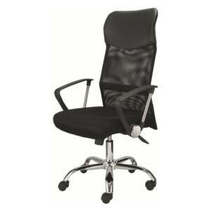 Otočná židle DIRECT černá/chrom
