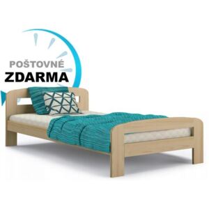 Moderní dřevěná postel DALLAS 90x200 cm Barva konstrukce: Olše