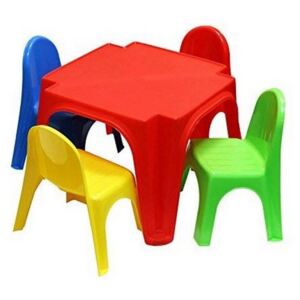 Inlea4Fun dětský plastový stůl se židlemi Keren