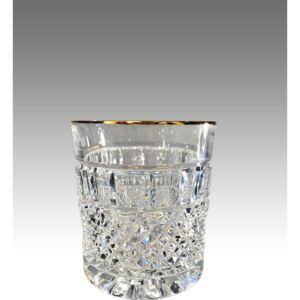 Bohemia Crystal ručně broušené sklenice na whisky Felicie Line Gold 30