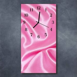 E-shop24, 60x30 cm, Hnn163005827 Nástěnné hodiny obrazové na skle - Samet růžový