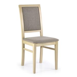 SYLWEK1 židle dub Sonoma / Polstrování: Inari 23, Sedák s čalouněním, Nohy: buk, dřevo, barva: šedá, bez područek dub sonoma