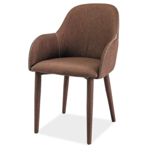 Jídelní čalouněná židle v hnědé barvě KN678