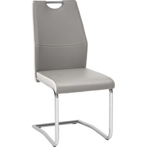 Carryhome Houpací Židle, šedá, bílá, barvy chromu 44x97x60