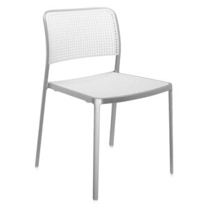 Kartell - Židle Audrey, šedá/bílá