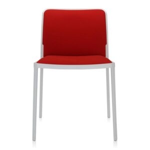 Kartell - Židle Audrey Soft Trevira, bílá/červená