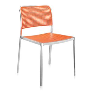 Kartell - Židle Audrey Shiny, šedá/oranžová